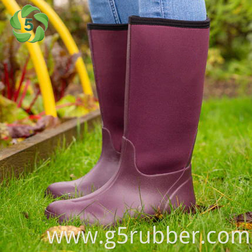 14 Inch Purple Neoprene Rubber Boots